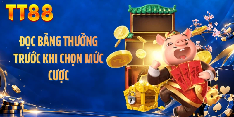 Đọc bảng thưởng trước khi chọn mức cược